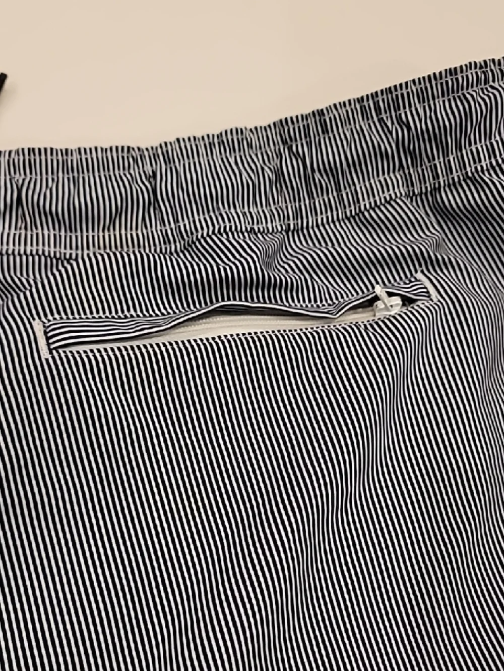 Nordstrom Pinstripe Swim Trunks Navy White XL